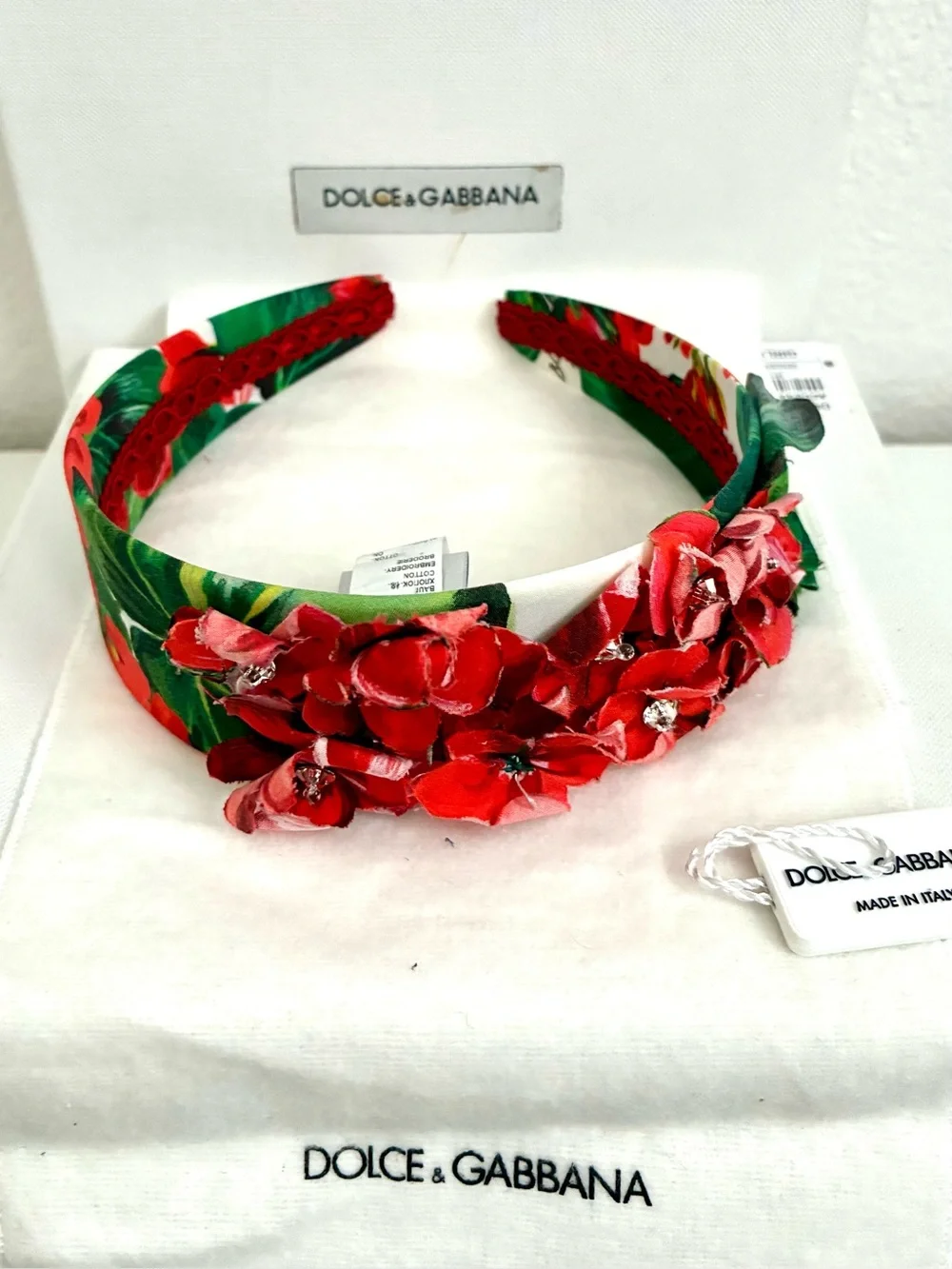NWT NIB Dolce & Gabbana floral headband